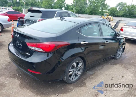 2014 Hyundai Elantra Limited from USA, damaged, VIN KMHDH4AE3EU058384